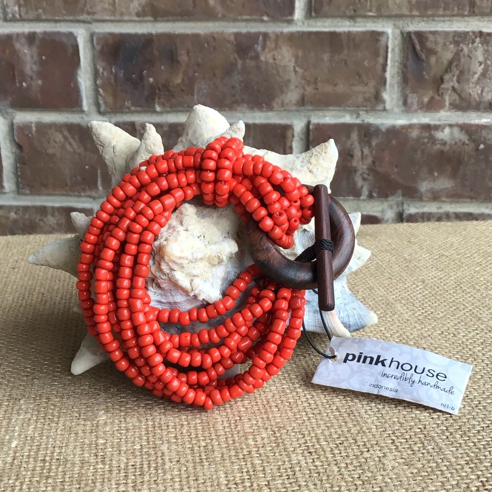 NWT Handmade Glass Beaded Bracelet